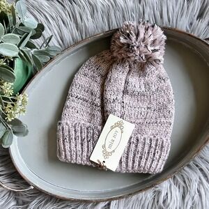 Mia Joy Women's Heather‎ Rise Pom Pom Beanie